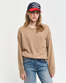 Lambswool Round Neck Jumper - Caramel Beige