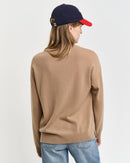 Lambswool Round Neck Jumper - Caramel Beige