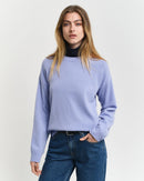 Lambswool Round Neck Jumper - Clear Sky