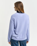 Lambswool Round Neck Jumper - Clear Sky