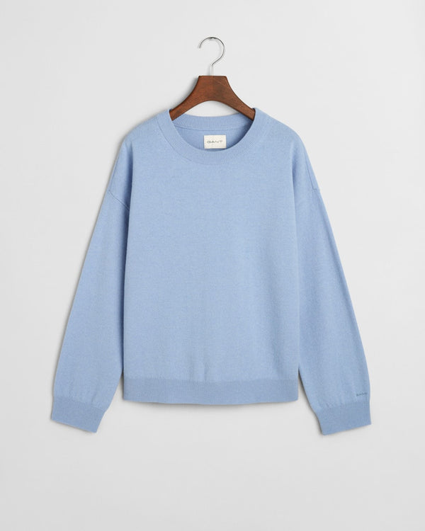 Lambswool Round Neck Jumper - Clear Sky