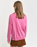 Lambswool Round Neck Jumper - Candy Pink