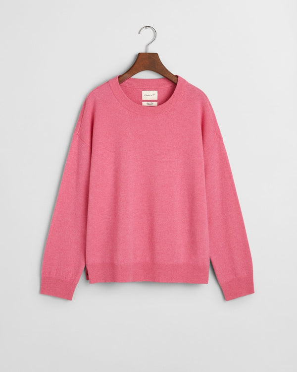 Lambswool Round Neck Jumper - Candy Pink
