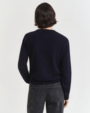 Superfine Lambswool Cardigan - Evening Blue