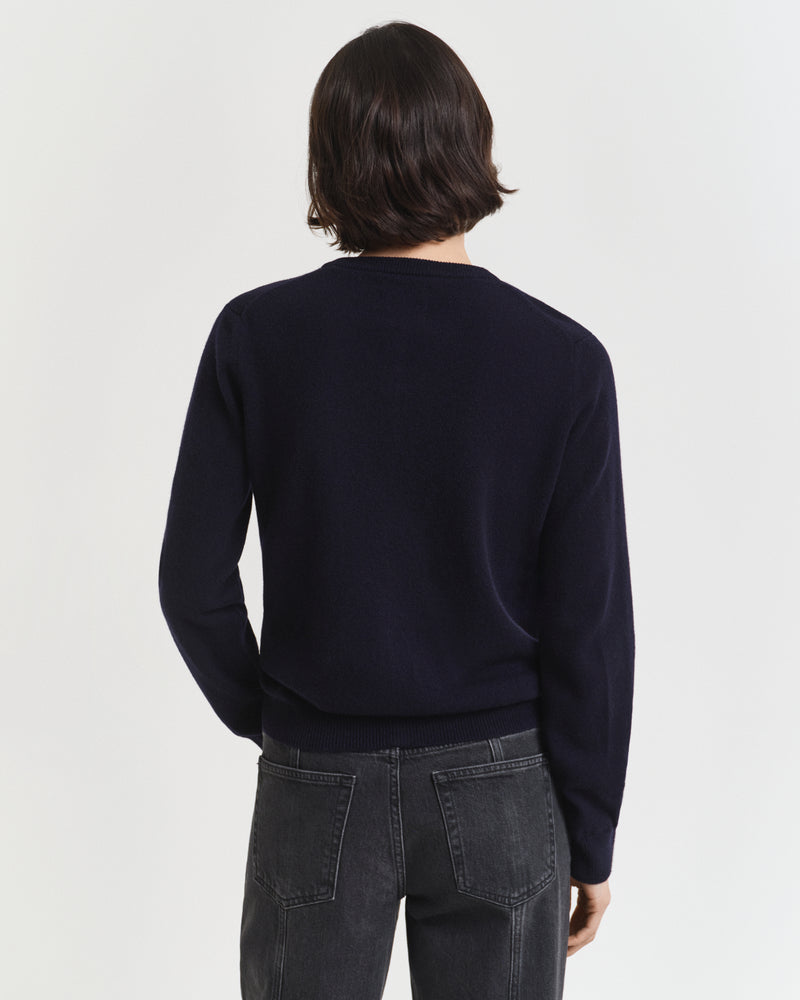 Superfine Lambswool Cardigan - Evening Blue