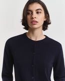 Superfine Lambswool Cardigan - Evening Blue