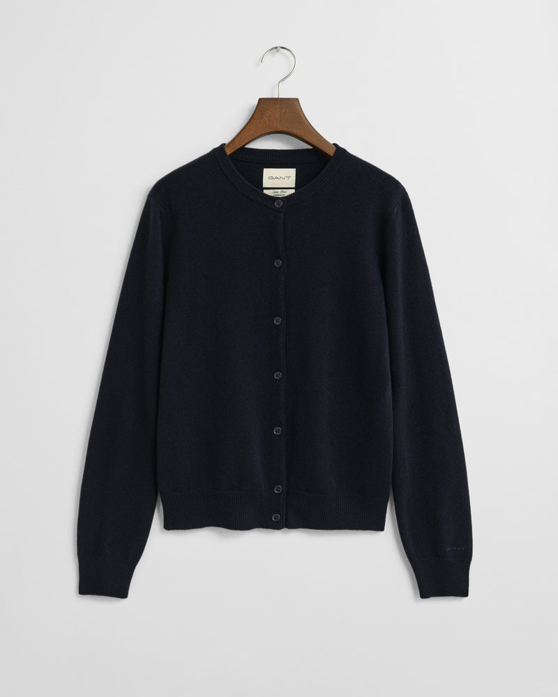 Superfine Lambswool Cardigan - Evening Blue
