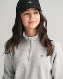 Shield 1/2 Zip Sweatshirt - Light Grey Melange