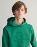 Tonal Shield Hoodie - Wild Green