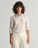 Linen Stripe Shirt - Dry Sand