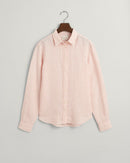 Linen Stripe Shirt - Peachy Pink