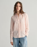 Linen Stripe Shirt - Peachy Pink