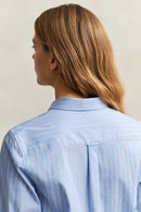 Classic Poplin Stripe Shirt - Palace Blue