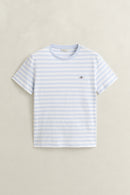 Striped Shield T-Shirt - Light Blue