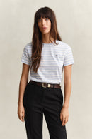 Striped Shield T-Shirt - Light Blue