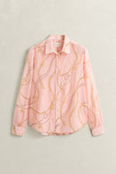 Cotton Silk Shirt - Apricot Pink