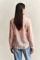Cotton Silk Shirt - Apricot Pink