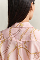 Cotton Silk Shirt - Apricot Pink
