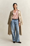 Cotton Silk Shirt - Apricot Pink