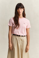 Striped Shield T-Shirt - Lilly Pink