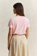 Striped Shield T-Shirt - Lilly Pink