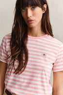 Striped Shield T-Shirt - Lilly Pink