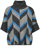 Embrace Cosiness PoloNeck Ju - Grey/blue