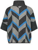 Embrace Cosiness PoloNeck Ju - Grey/blue