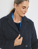 Shades Of Blue Wool Coat - Blue Multi