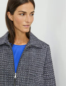 Shades Of Blue Blazer - Blue/black