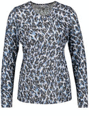 Embrace Cosiness 3/4Slv Tee - Blue/black Print