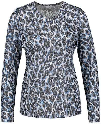 Embrace Cosiness 3/4Slv Tee - Blue/black Print