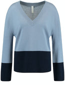 Embrace Cosiness Jumper - Blue Patch