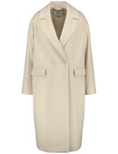 Embrace Cosiness Wool Coat - Ecru/white Stripes
