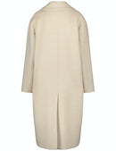 Embrace Cosiness Wool Coat - Ecru/white Stripes