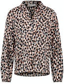 Long Sleeve Blouse - Ecru/white/black