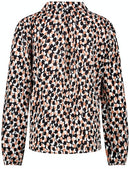 Long Sleeve Blouse - Ecru/white/black