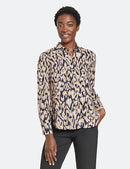 New Dimension LS Blouse - Ecru/lilac/pink