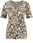 New Dimension SS T-Shirt - Ecru/lilac/pink