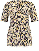 New Dimension SS T-Shirt - Ecru/lilac/pink