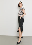 Flower Maniac Jersey Top - Black/ecru/white