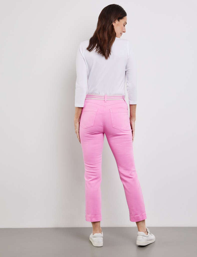 Flower Maniac Cropped Jeans - Aurora Pink