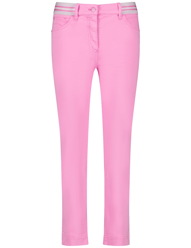 Flower Maniac Cropped Jeans - Aurora Pink