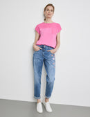 Flower Maniac 3/4 Sleeve Tee - Aurora Pink