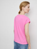 Flower Maniac 3/4 Sleeve Tee - Aurora Pink