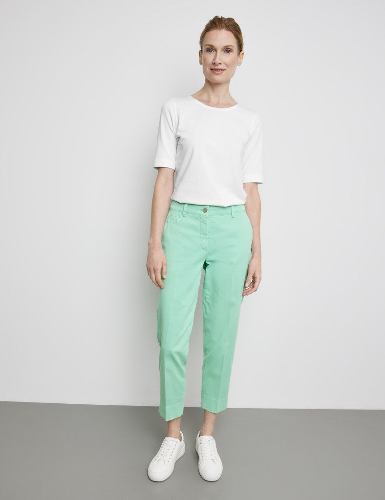 Ocean Wonders Crop Trouser - Dusty Jade Green