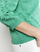 Flower Maniac 3/4 Slv Jumper - Dusty Jade Green