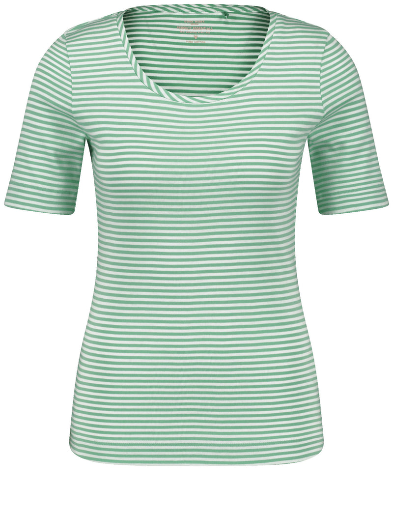 NOOS Short Sleeve T-Shirt - Green/ecru/white