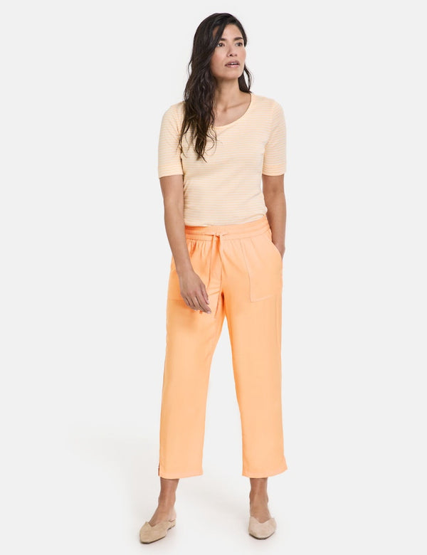Into The Light Crop Trousers - Apricot Crush