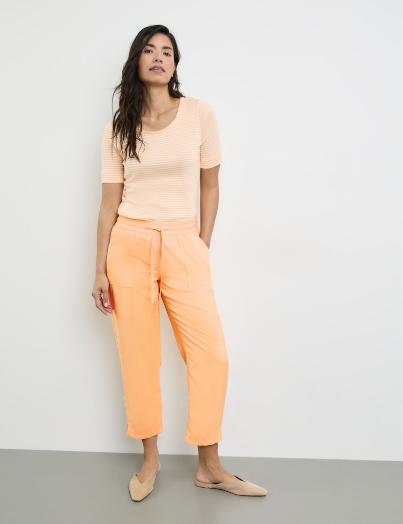 Into The Light Crop Trousers - Apricot Crush